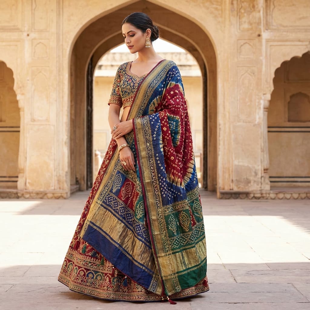 A vibrant dyed dupatta scarf. - Dupatta Dyeing by Shoeb Dyeing Service(Fabric Dyer)