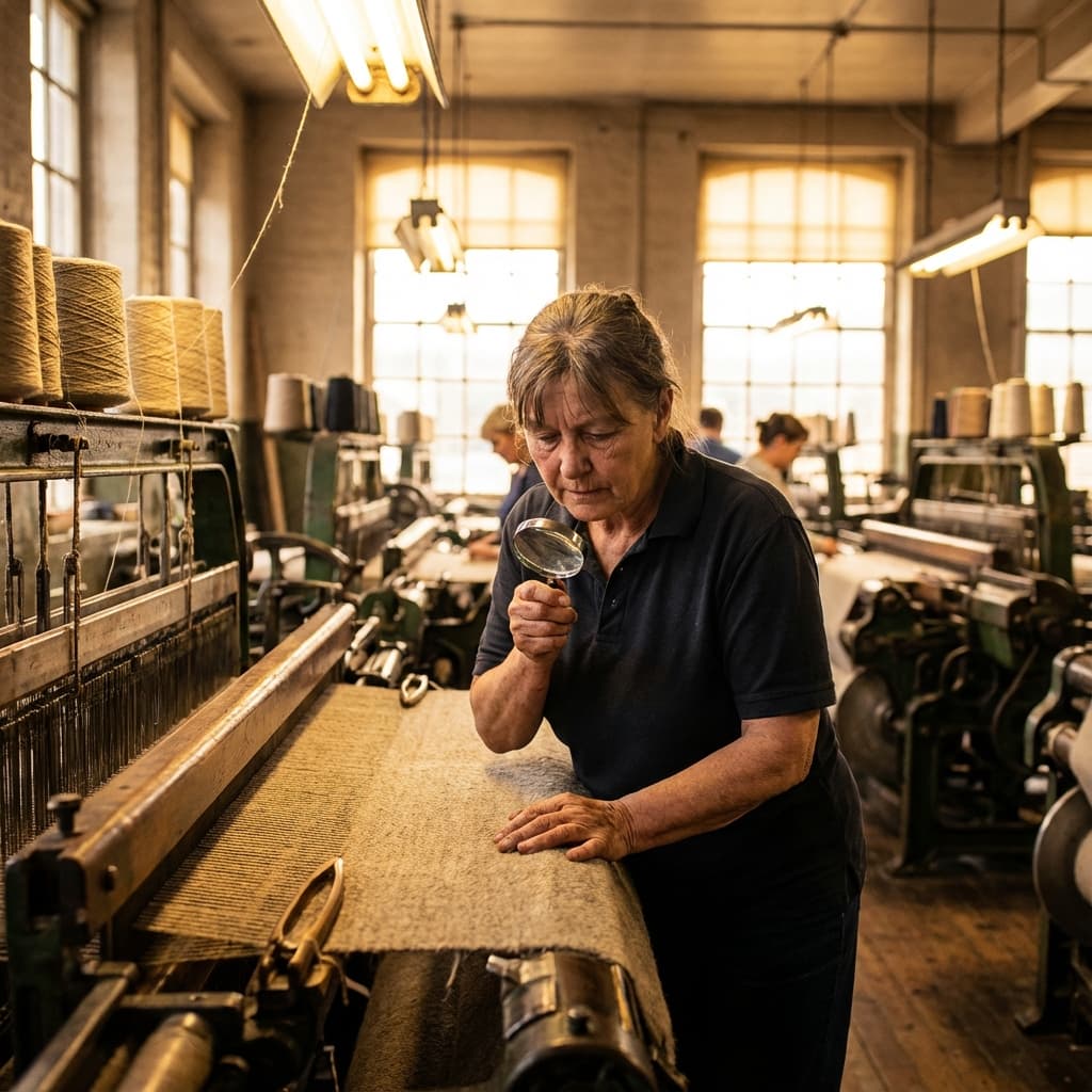 A worker in a textile factory at Shoeb Dyeing Service(Fabric Dyer)